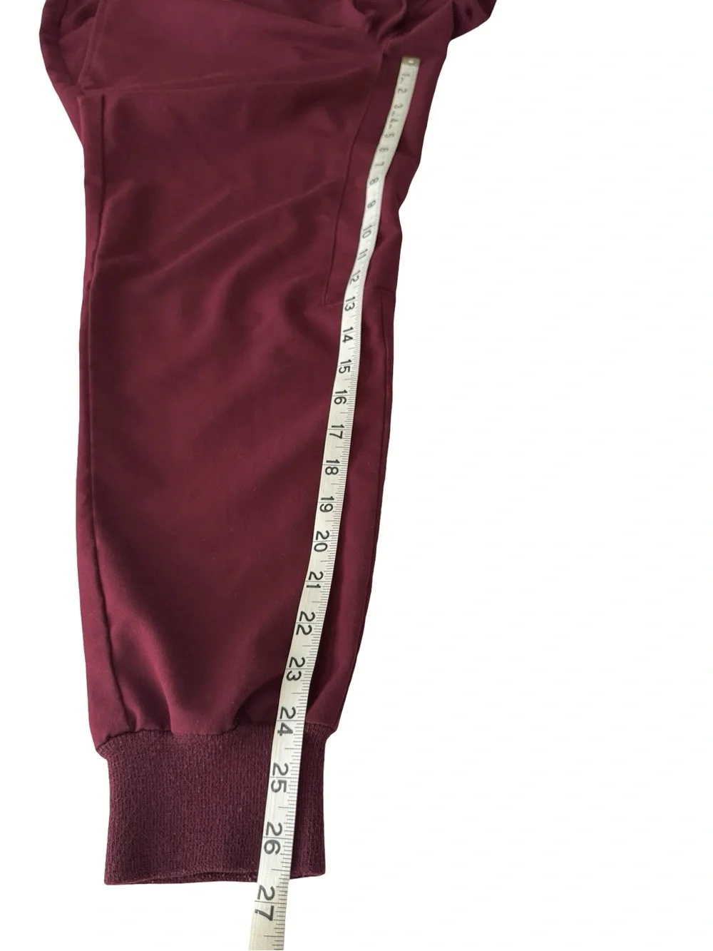 FIGS Men's Technical Collection Jogger Scrub Pants Burgundy Medium Short M/S